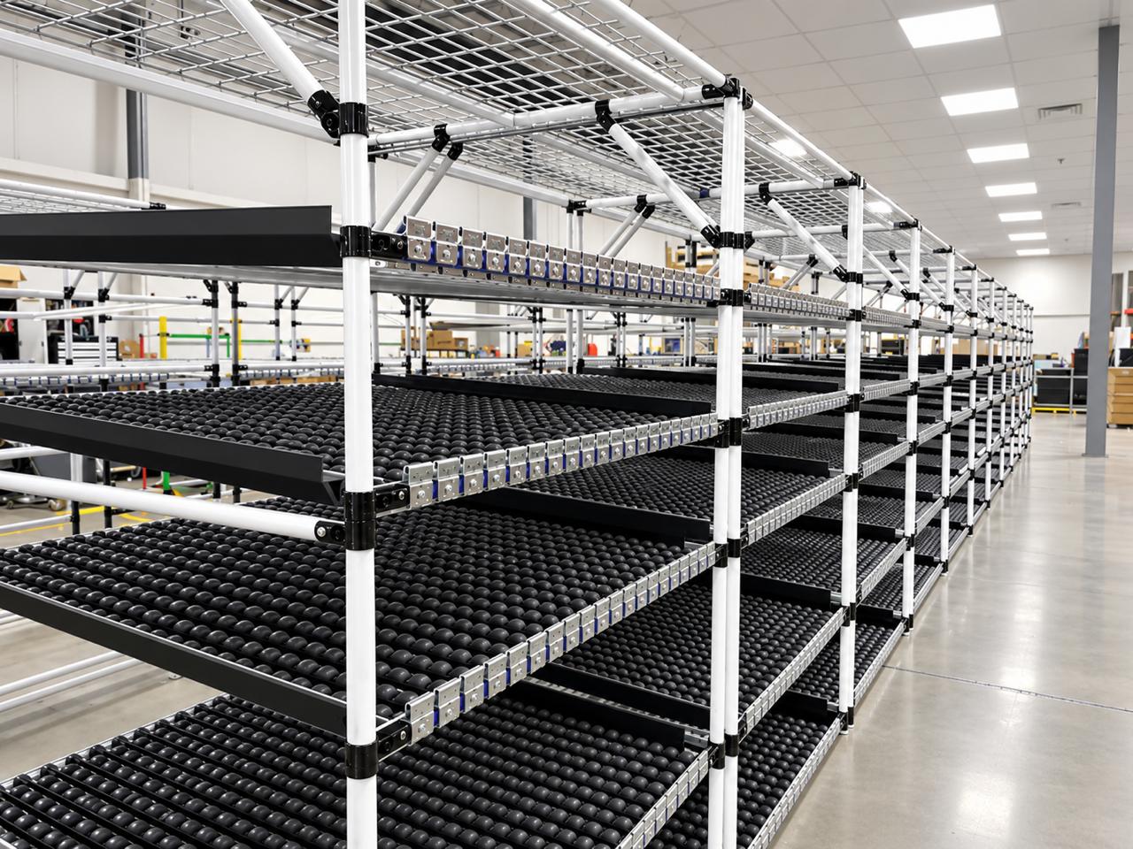 Conveyors y estructuras con rieles