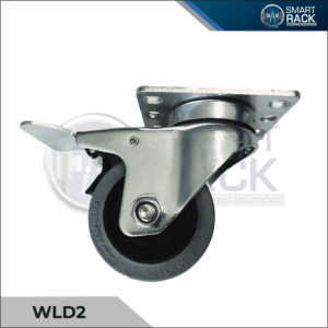 WLD2 - Rueda giratoria con placa y freno
