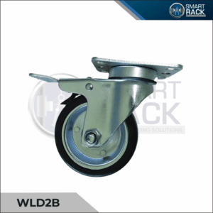 WLD2B - Rueda giratoria ESD con placa y freno universal
